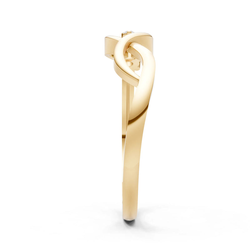 Diamond Intertwined Three-Stone Ring