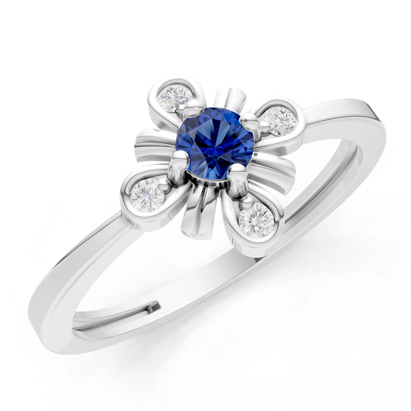 Floral Cluster Nova Bloom Ring - Round
