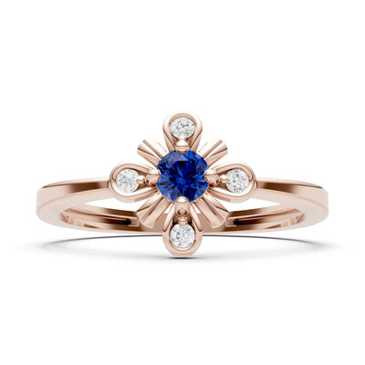 Floral Cluster Nova Bloom Ring - Round