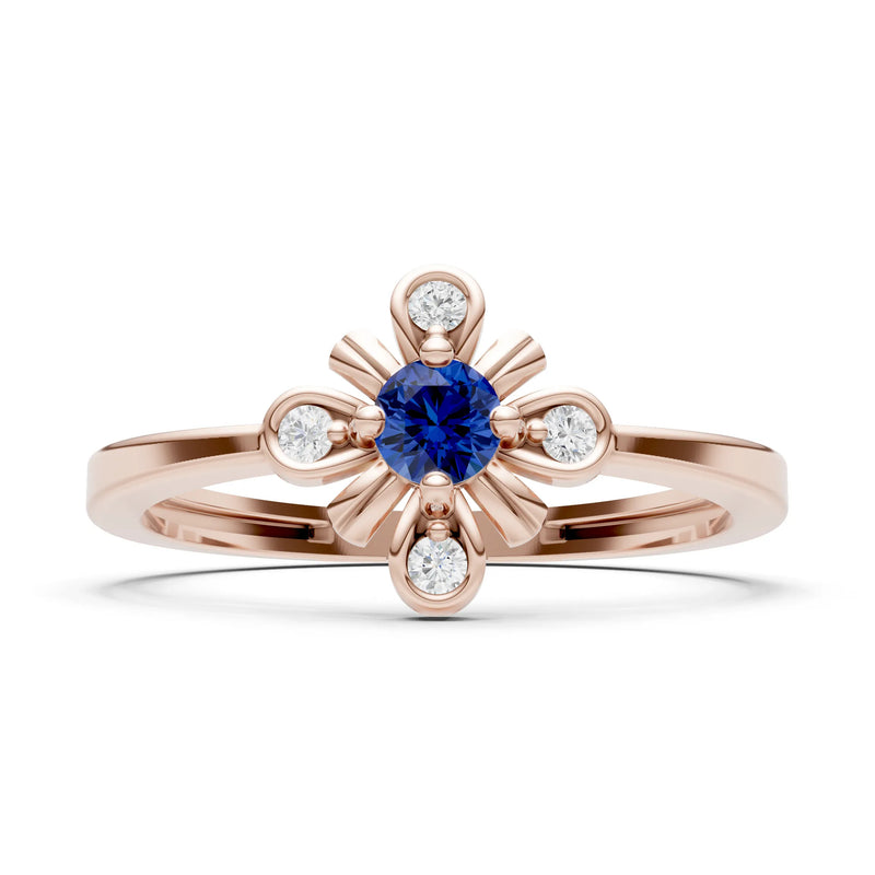 Floral Cluster Nova Bloom Ring - Round