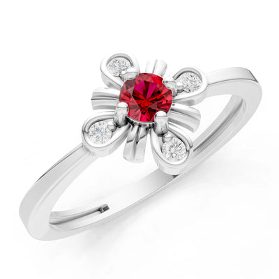 Floral Cluster Nova Bloom Ring - Round