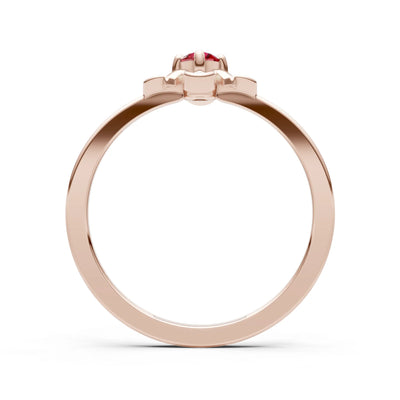 Floral Cluster Nova Bloom Ring - Round