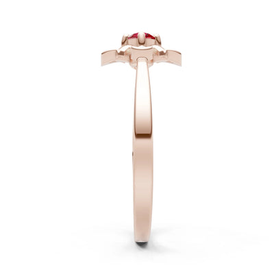 Floral Cluster Nova Bloom Ring - Round