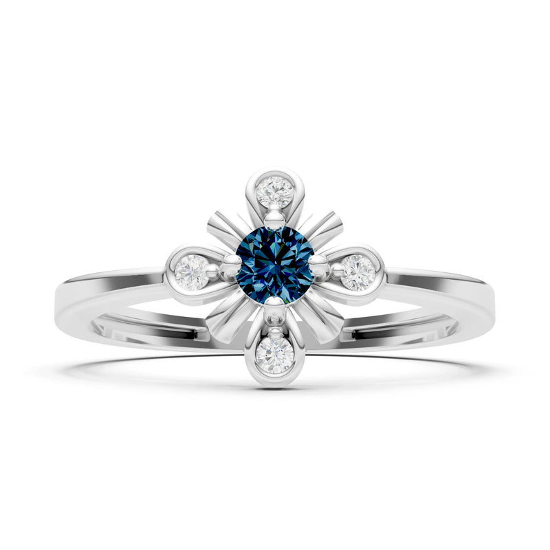 Floral Cluster Nova Bloom Ring - Round