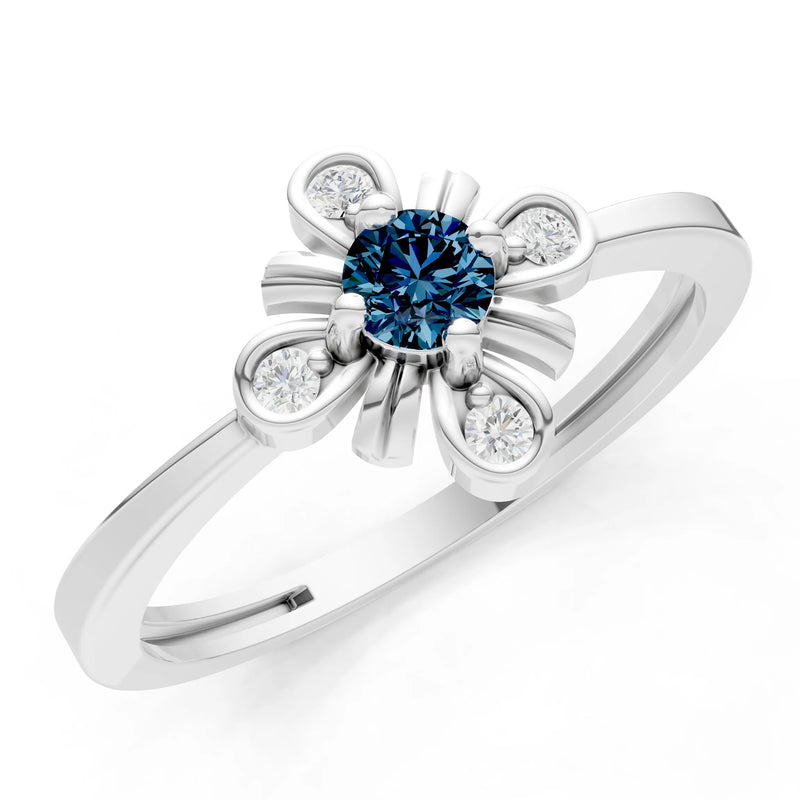 Floral Cluster Nova Bloom Ring - Round