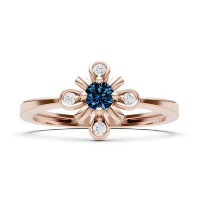 Floral Cluster Nova Bloom Ring - Round