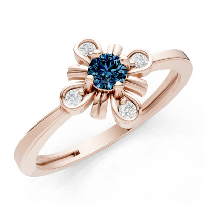 Floral Cluster Nova Bloom Ring - Round