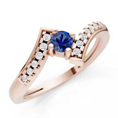Bypass Accent Tiny Solitaire Ring
