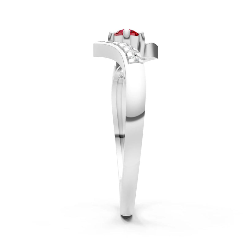Bypass Accent Tiny Solitaire Ring