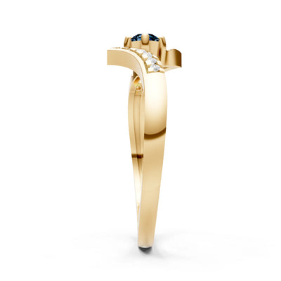 Bypass Accent Tiny Solitaire Ring