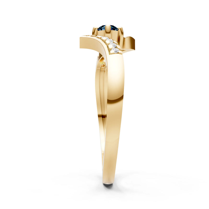 Bypass Accent Tiny Solitaire Ring