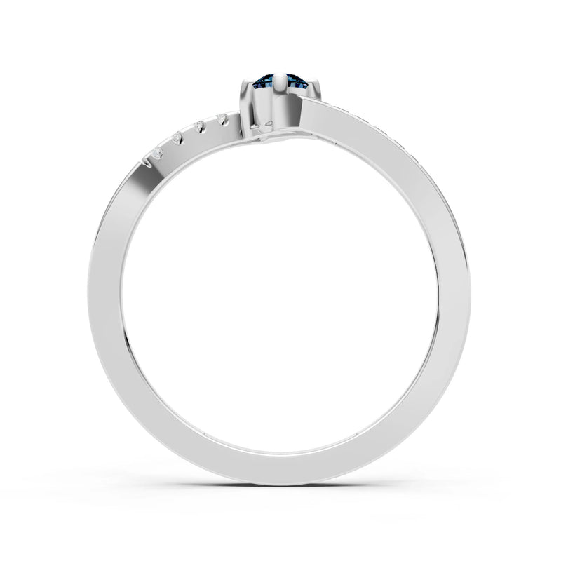 Bypass Accent Tiny Solitaire Ring