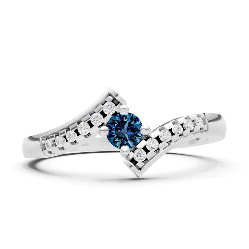 Bypass Accent Tiny Solitaire Ring