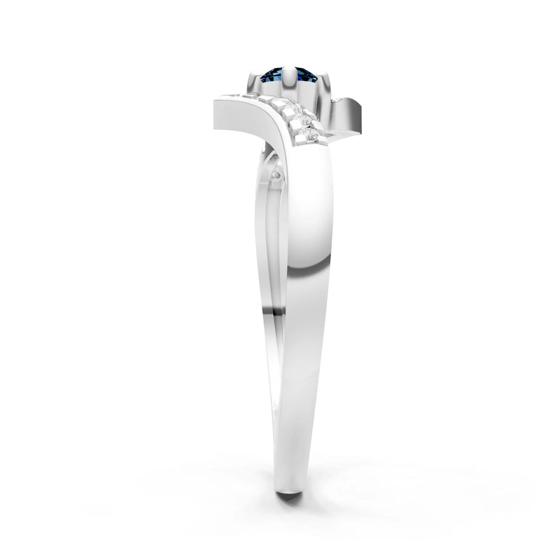 Bypass Accent Tiny Solitaire Ring