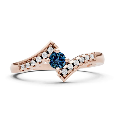 Bypass Accent Tiny Solitaire Ring