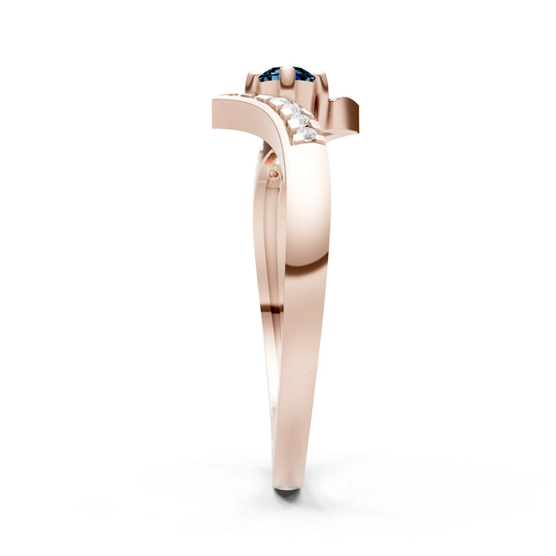 Bypass Accent Tiny Solitaire Ring
