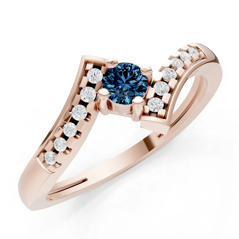 Bypass Accent Tiny Solitaire Ring