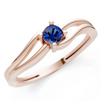 Split Shank Tiny Solitaire Ring