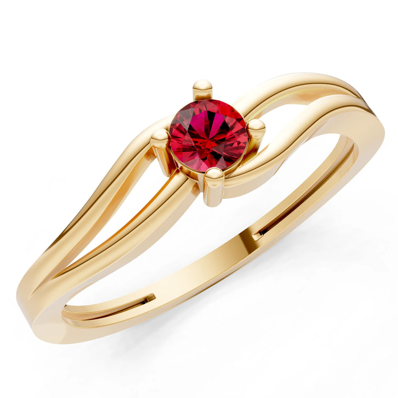Split Shank Tiny Solitaire Ring
