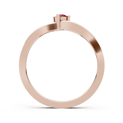 Split Shank Tiny Solitaire Ring