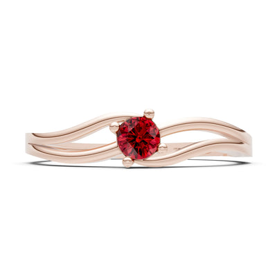 Split Shank Tiny Solitaire Ring
