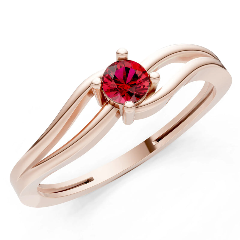 Split Shank Tiny Solitaire Ring
