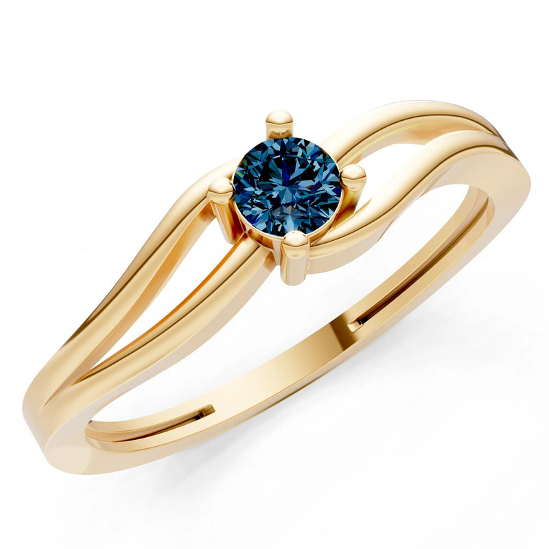 Split Shank Tiny Solitaire Ring