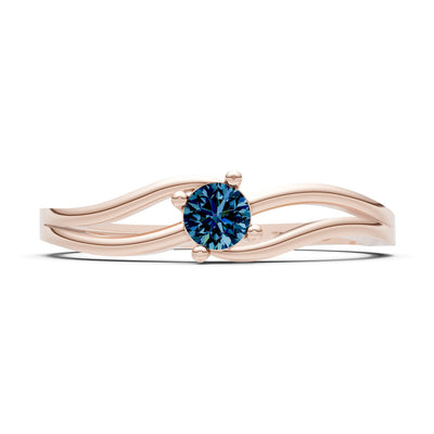 Split Shank Tiny Solitaire Ring
