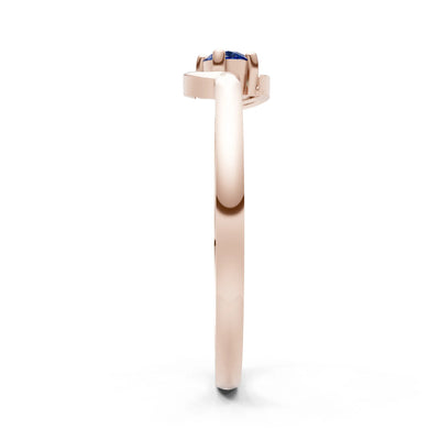 Blue Sapphire Petite Solitaire Orion Ring