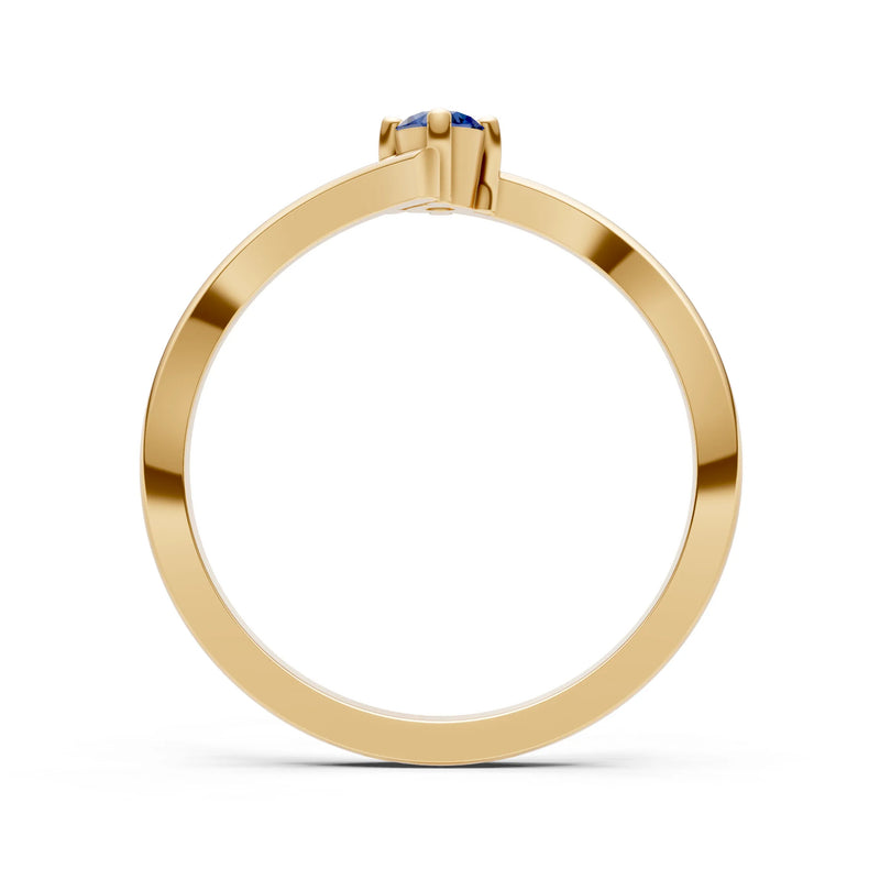 Asymmetrical Solitaire Sirius Ring