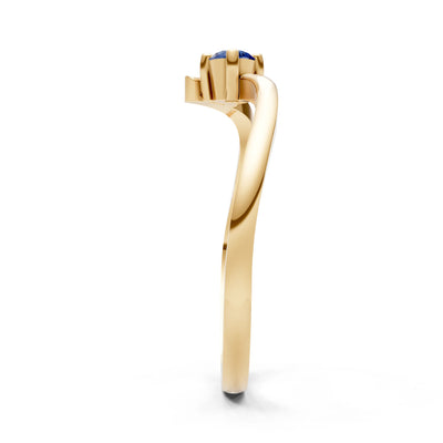 Asymmetrical Solitaire Sirius Ring
