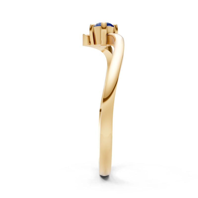 Asymmetrical Solitaire Sirius Ring