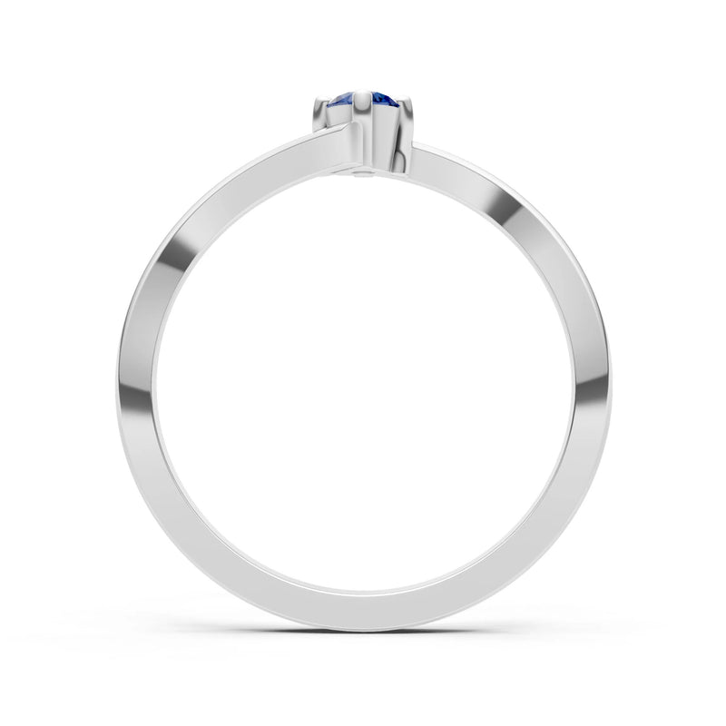 Asymmetrical Solitaire Sirius Ring
