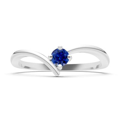 Asymmetrical Solitaire Sirius Ring