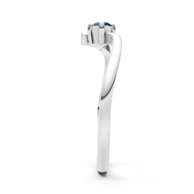Asymmetrical Solitaire Sirius Ring