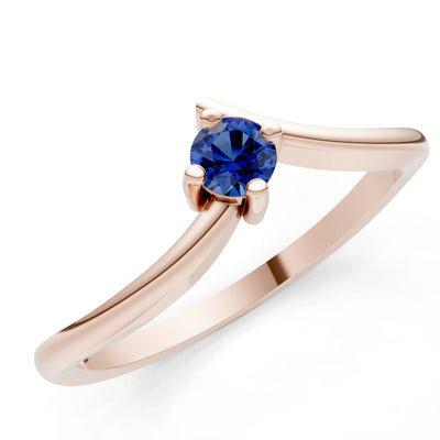 Asymmetrical Solitaire Sirius Ring