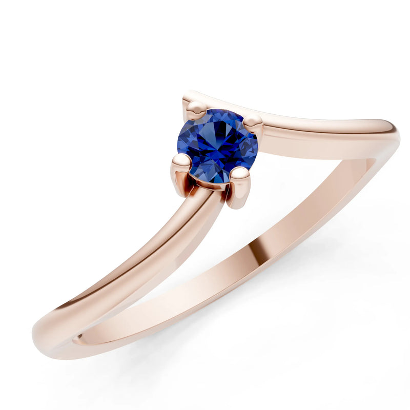 Asymmetrical Solitaire Sirius Ring