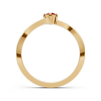 Asymmetrical Solitaire Sirius Ring