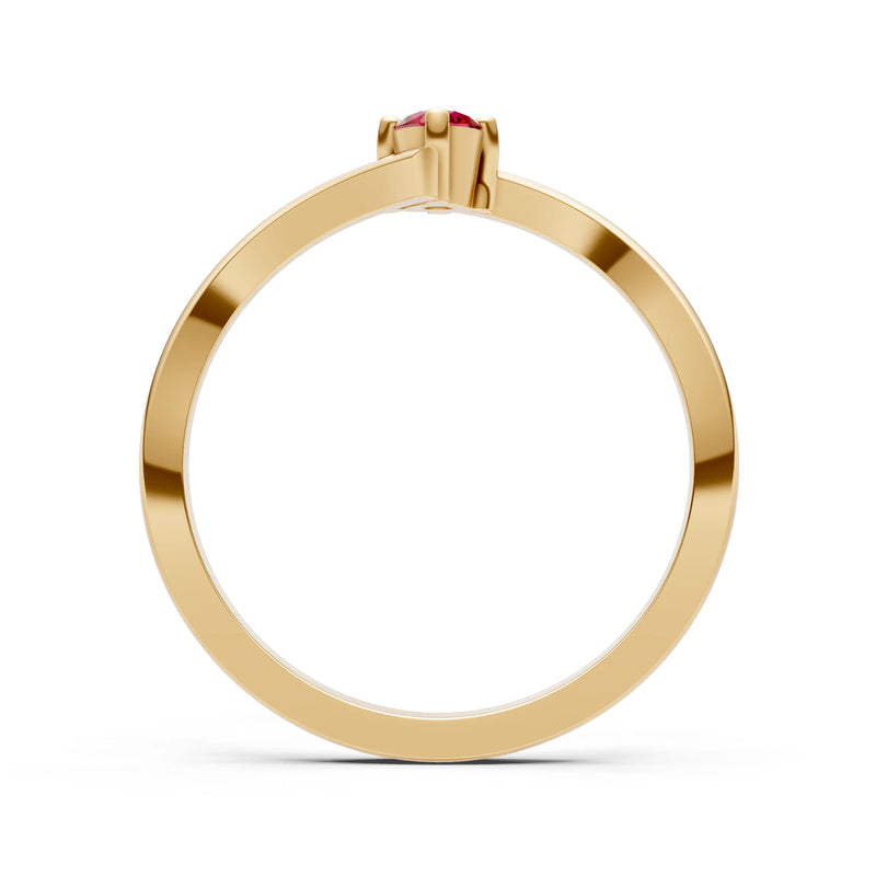 Asymmetrical Solitaire Sirius Ring