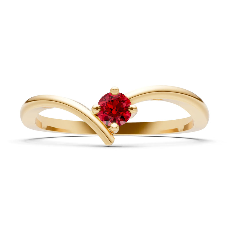 Asymmetrical Solitaire Sirius Ring