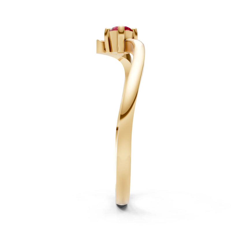 Asymmetrical Solitaire Sirius Ring