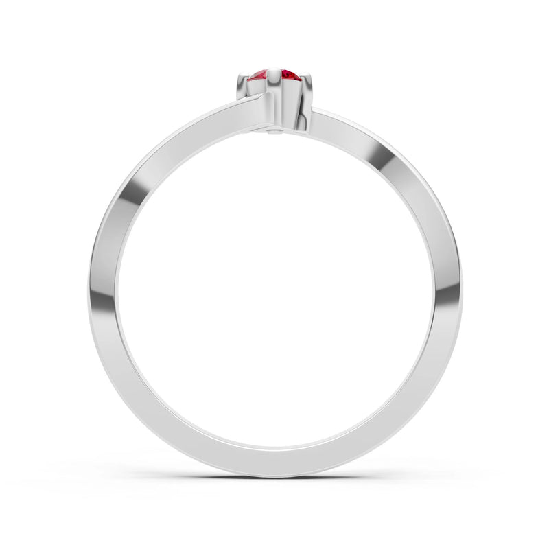 Asymmetrical Solitaire Sirius Ring