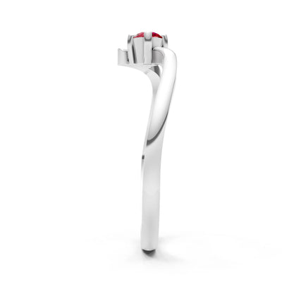 Asymmetrical Solitaire Sirius Ring