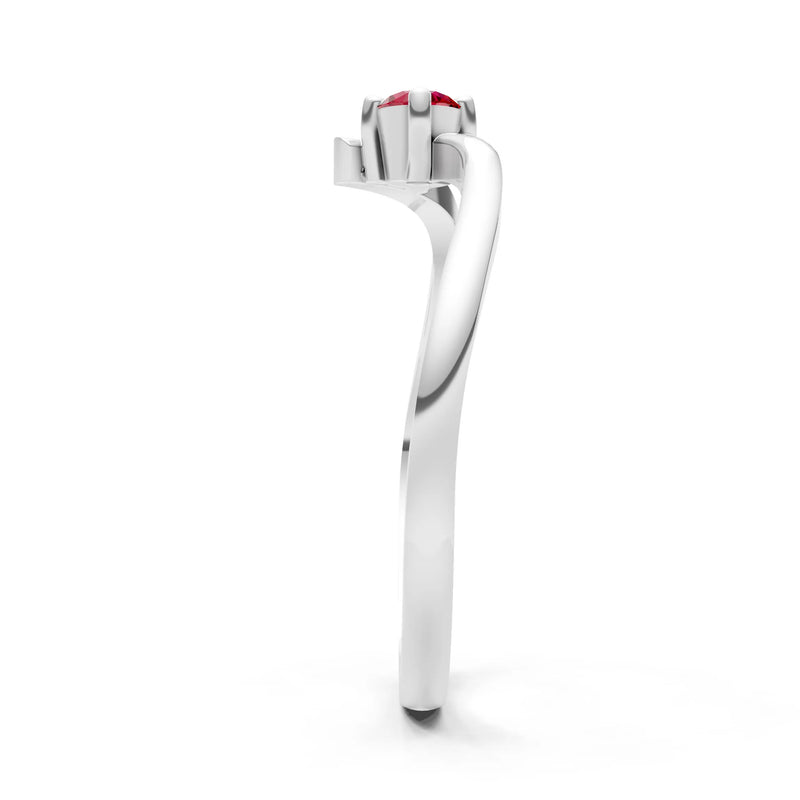 Asymmetrical Solitaire Sirius Ring