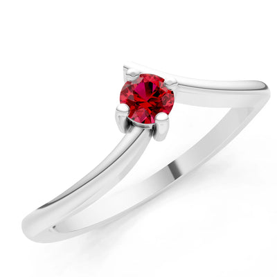Asymmetrical Solitaire Sirius Ring
