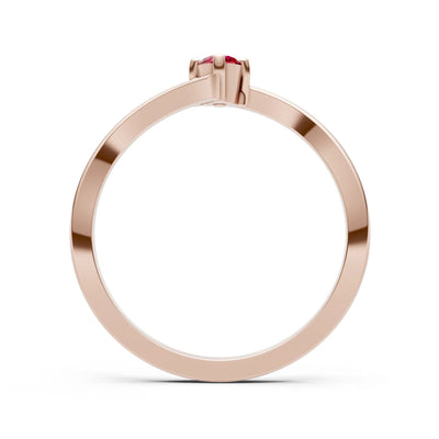 Asymmetrical Solitaire Sirius Ring