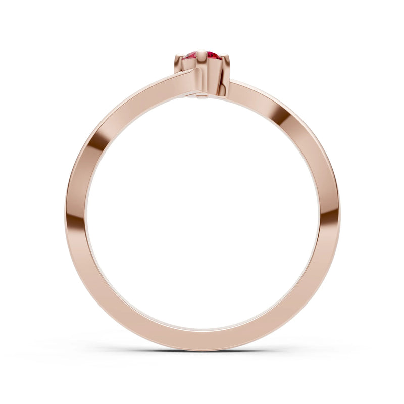 Asymmetrical Solitaire Sirius Ring