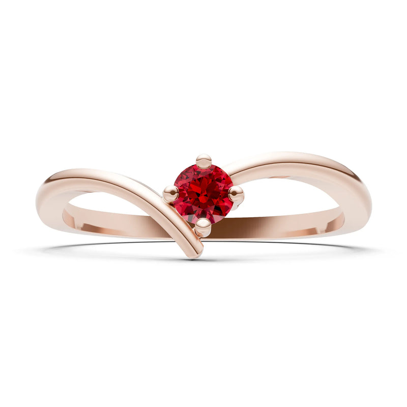 Asymmetrical Solitaire Sirius Ring