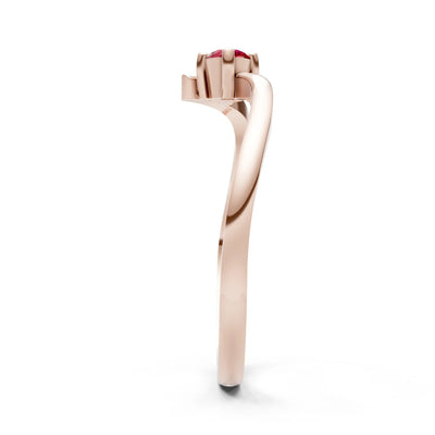Asymmetrical Solitaire Sirius Ring