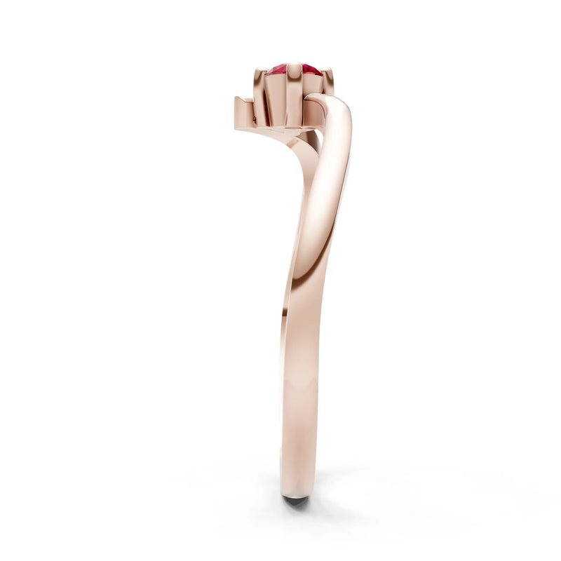 Asymmetrical Solitaire Sirius Ring